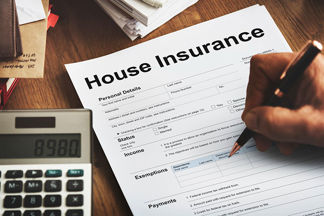 Forms for a home insurance policy